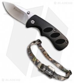 Browning Hell's Canyon Blaze Folding Knife 3.125 Drop Point Blade, Orange  G10 Handles, Mossy Oak Nylon Sheath - KnifeCenter - 322624 - Discontinued